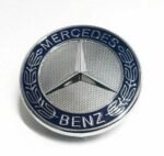 Mercedes Benz emblem sticker Australia Silver aluminum, front view, showing 29mm badge.