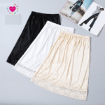 australian satin underskirt women multicolor lace-trim design