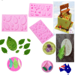 Person with leaf mold Australia Clear silicone color, front view, showing leaf pattern.