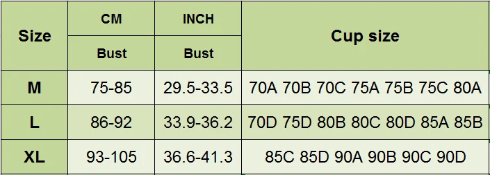 - size chart wireless lace bralette beige