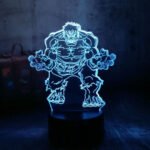3D LED night light with Hulk design in an Australian bedroom.