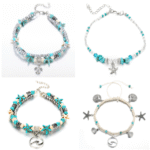 Boho anklets for women Australia with shell design on a beach setting.