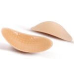Beige silicone shoulder pads for women with anti-slip design.