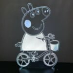 Peppa Pig night light Australia online with 3D house design glowing in multiple colors.