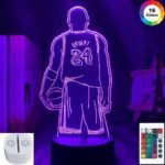 Kobe Bryant NBA 3D LED night light Australia in black with 3D effect.