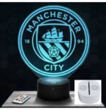 Manchester City FC 3D LED night light Australia online with football design glowing.
