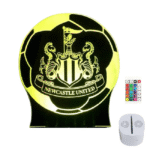 3D LED night light Australia with Newcastle United design glowing.