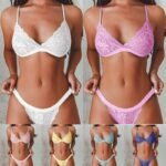 White lace bra set by Nikamey on a woman in Australia.
