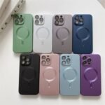 A transparent shockproof case for iPhone 14 Pro Max.