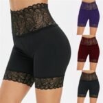 Women’s anti chafing shorts Australia in black lace.