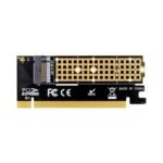 M.2 to PCIe adapter card installed in a desktop computer for a fast SSD upgrade
