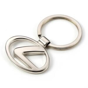 Silver Lexus badge keychain Australia with polished design.