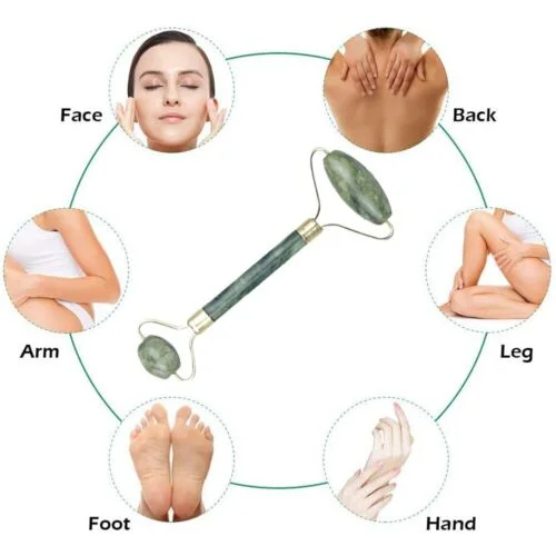 Aussie with face massage roller from MyDealsOnline