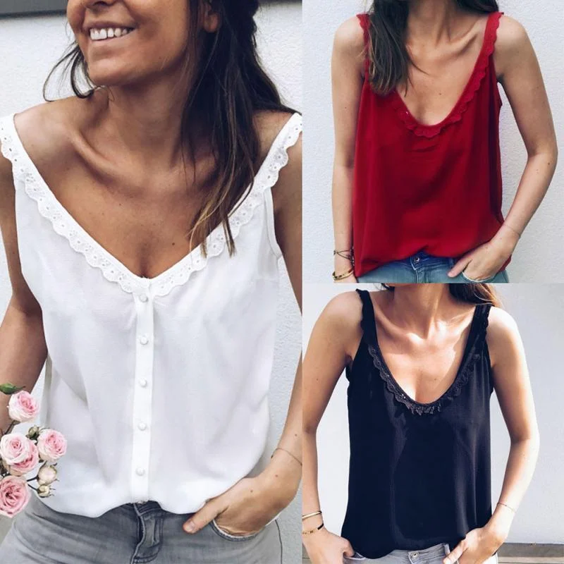 Aussie woman styling women’s sleeveless tops from MyDealsOnline