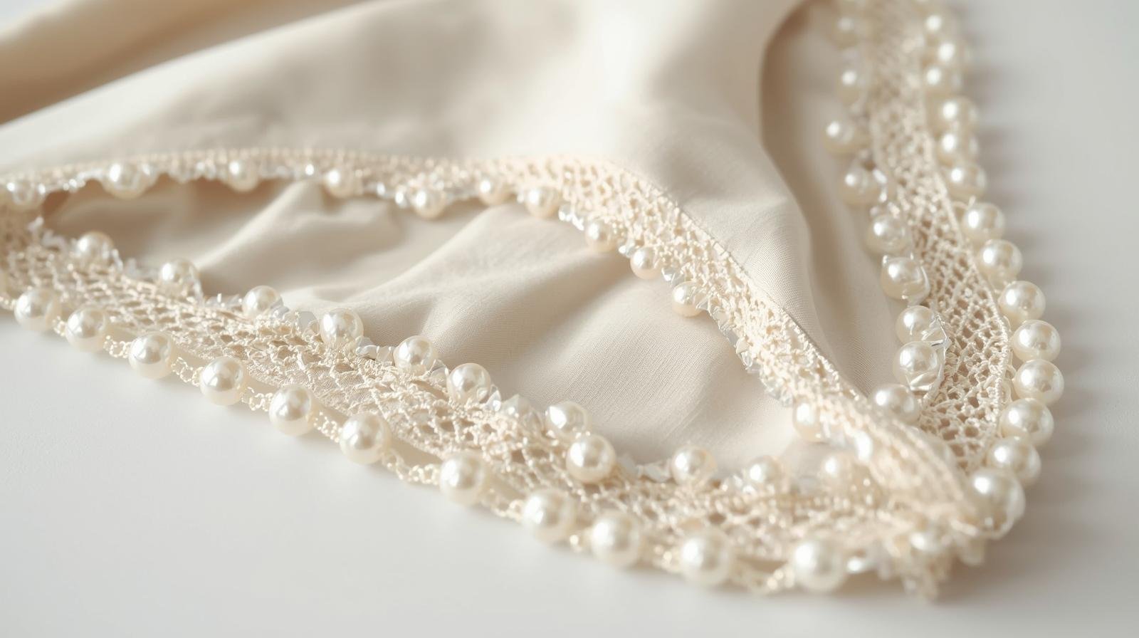 - Pearl g string underwear displayed on a clean surface showing the pearl detailing and soft fabric
